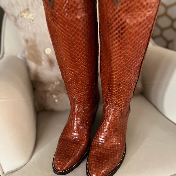 Tony Lama Exotic Dan post western boots - Picture 6 of 13